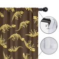 thumbnail image 4 of Blackout Kids Curtains,Brown Cartoon Dinosaurs Skeletons Pattern Childrens Insulated Curtains Set Of 2,Bedroom Essentials,Toddler Room Decor 52"x84", 4 of 5