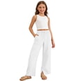 thumbnail image 2 of SOFTCCLO Wide Leg Jeans for Girls Loose Denim Long Pants for Summer Casual Girls Baggy Denim Pants Size 11-12Y, 2 of 8