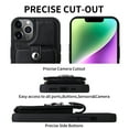 thumbnail image 2 of Accordion Wallet Case for iPhone 13 Pro Max with Rotatable Ring Holder Kickstand, RFID Blocking Card Slots Finger Grip Ring PU Leather Shockproof Purse Cover for iPhone 13 Pro Max, Black, 2 of 7