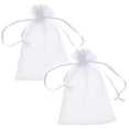 thumbnail image 1 of Bolsas de Adornos para Eventos PouchyWhite 2Pzas Blanco 5x7cm Tela Bolsa Organza., 1 of 2