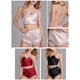 thumbnail image 4 of Camisón, Conjunto de pijamas para mujer, sin mangas, con tiras y espalda abierta, Top corto, pantalo Abody Negro/Medio, 4 of 7