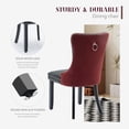 thumbnail image 5 of Kitchen Table and Chairs for 2, 35.43" Round Kitchen Table with 4 Velvet Upholstered Chairs, Modern Dining Room Furniture Set for Small Spaces, Apartment, Kitchen, 5 of 11