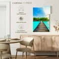 thumbnail image 4 of Elephant Stock Maldives Tropical Jetty Wall Art - Vertical Canvas Wall Art - Living Room Wall Decor - Beach Canvas - Blue And Beige Decor - 20" x 30", 4 of 4