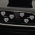thumbnail image 4 of Sujetadores para rejilla de ventilación del auto Xinjincang con estampado de vaca y forma de corazón, 6 piezas, 4 of 7