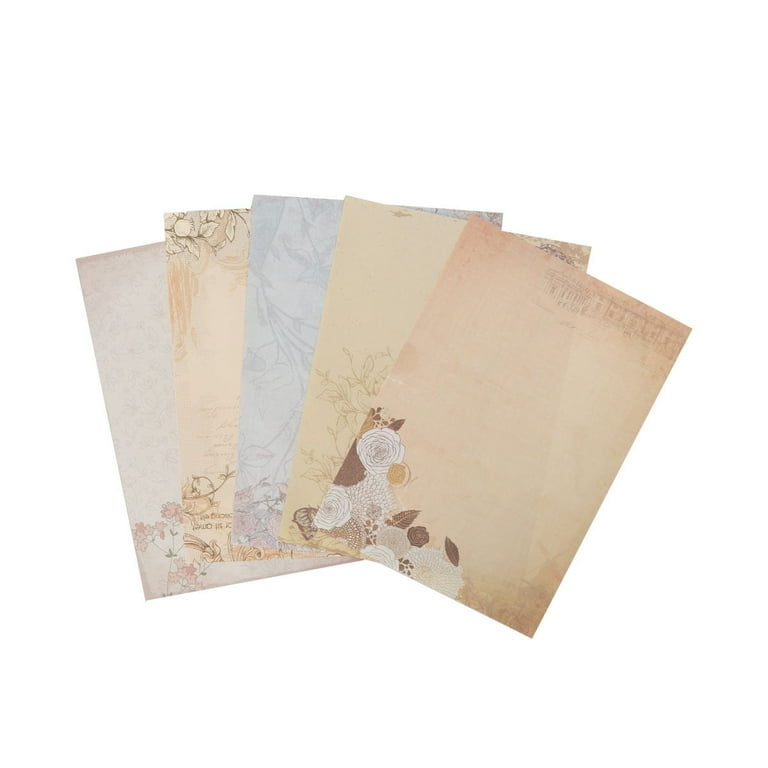 60 Sheets Vintage Floral Stationary with 30 Envelopes, Letter Writing Paper  for Poems, Thank You Notes, Pen Pal, Scrapbook, Calligraphy (6 Designs,  10.2 x 7.25 In)