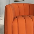 thumbnail image 6 of SEYNAR Mid Century Pumpkin-Designed Swivel Cuddle Barrel Sofa Chairs,360 Degree Swivel Armchairs for Living Room, 6 of 10