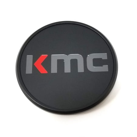 KMC Wheels Satin Black 3" OD Snap-In Wheel Center Hub Cap
