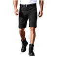 thumbnail image 7 of Ceisia Men Multi Pocket Ripstop Cargo Shorts Elastic Waistband Drawstring Outdoor Workwear Casual Bottoms Black XXXXL Gift, 7 of 7
