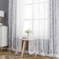thumbnail image 4 of Cortinas WUBODTI de encaje blanco de 183 cm con cenefas, 2 paneles, 72 pulgadas, 4 of 7