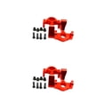 thumbnail image 1 of Taza de dirección Bewildely para ECX 1/12 Rc RGT 136100 alta resistencia color rojo, 1 of 6