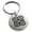 Silver, variant on Stainless Steel Aztec Strength Rune Engraved Small Medallion Circle Charm Keychain Keyring