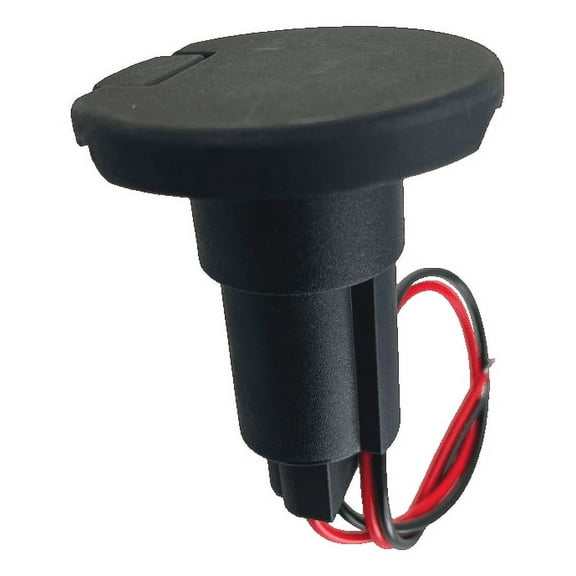Pactrade Marine Boat 2-Prong Nylon Navigation Stern Light Pole Base Black Cover Socket Plug-in 3/4" Pole Flag Pole (Round - 90 Degrees)