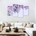 thumbnail image 3 of Elephant Stock Delicate Purple Lilacs Wall Art - Horizontal Multi Panel Canvas - Living Room Wall Decor - Floral And Botanical Multi Panel - Purple And Green Decor - 75" x 48", 3 of 8