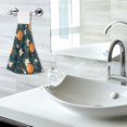 thumbnail image 5 of Yayeee Kitchen Hanging Hand Towels Set of 2 with Loop Bathroom Absorbent Tie Towel, Green Floral Oranges, 5 of 7