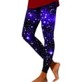 thumbnail image 2 of Star Print Leggings for Women High Waisted Tummy Control Yoga Pants Stretchy Compression Workout Tights Galaxy Pattern Activewear Gym Bottoms, 2 of 5