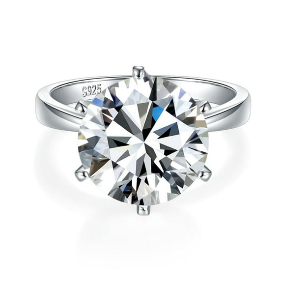 8ct 18K Gold Moissanite Rings for Women D Color VVS1 Moissanite Engagement Rings Jewelry Round Cut S925 Sterling Silver Rings Women Diamond Rings with Certificate