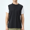 thumbnail image 5 of Xdegoge Mens Raglan Short Sleeve Color Block T Shirt Crewneck Athletic Performance Activewear Moisture Wicking Workout Gym Training Sporty Casual Fashion Base Layer Tees, 5 of 6
