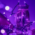 thumbnail image 2 of Luces navideñas YULETIME 200 LED moradas, 20 m, cable verde, 2 of 9