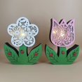 thumbnail image 3 of LINLIN Wooden Flower Light, Easter Wooden LED Night lamp Handmade Desktop Art Ornament LED Floral Children's Room Living Room Party Holiday Decoration, 3 of 6