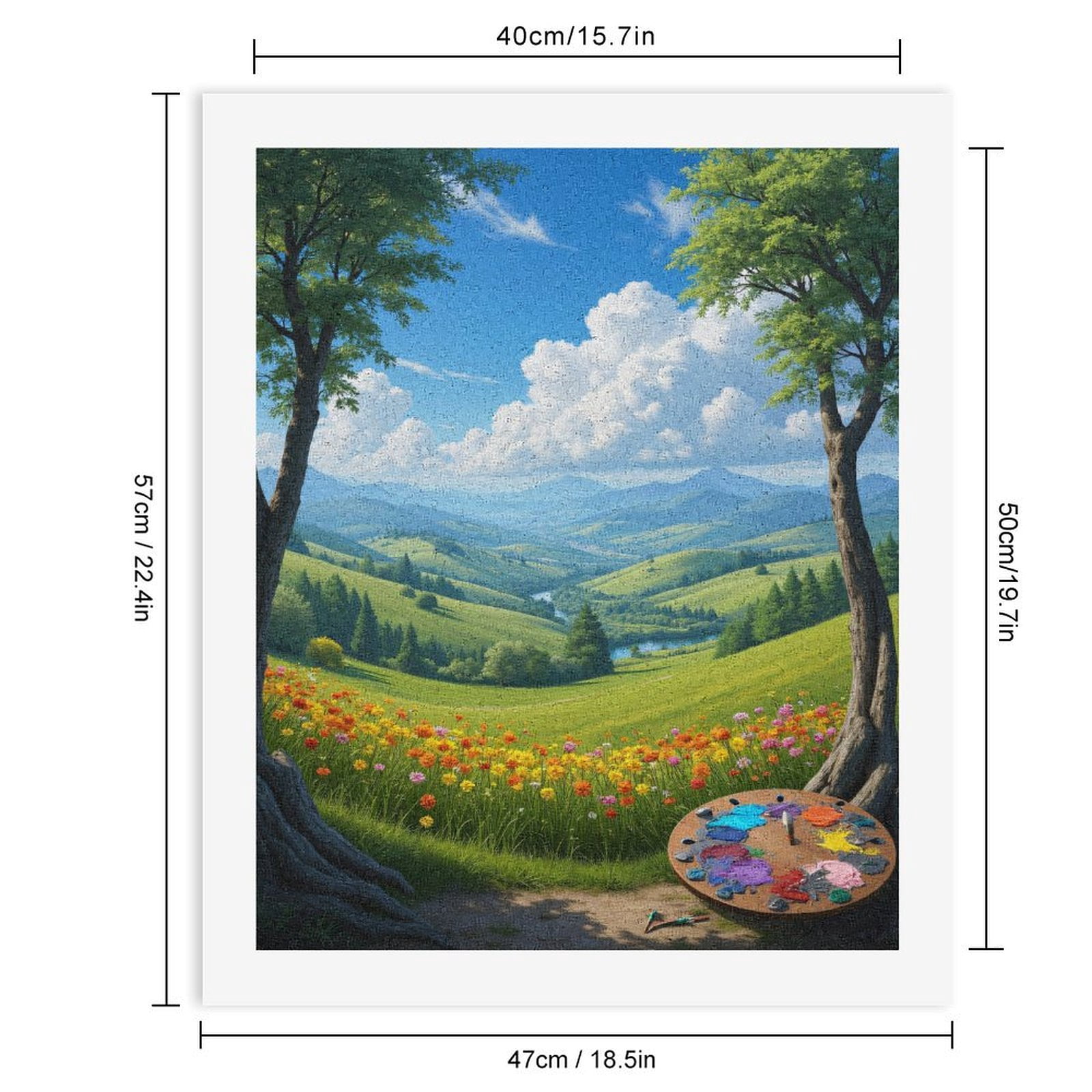 Paint by Numbers Kit for Adults, Landscape Painting Scenic View Paint by Numbers, Easy Paint by Numbers Kit for Adults Beginner, DIY Adult Paint by Number Kits on Canvas, 12x16in Home Decor