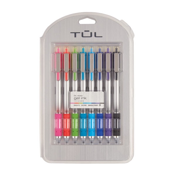 TUL Retractable Gel Pens, Needle Point, 0.5 mm