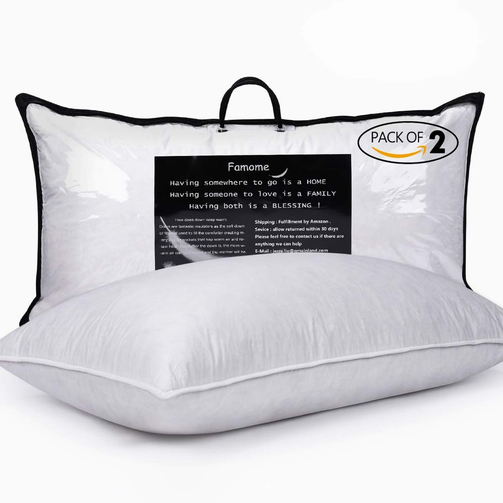 BESC Feather Pillows for Sleeping King Size Pack of 2 Hotel