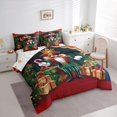 thumbnail image 3 of Homewish Xmas Nutcracker 7 Pieces Bedding Comforter Set for Boys Girls,Xmas Festival Full Bedding Set Lightweight,Merry Christmas Fitted Sheet Flat Sheet,Super Cozy Room Decor,Reversible, 3 of 8