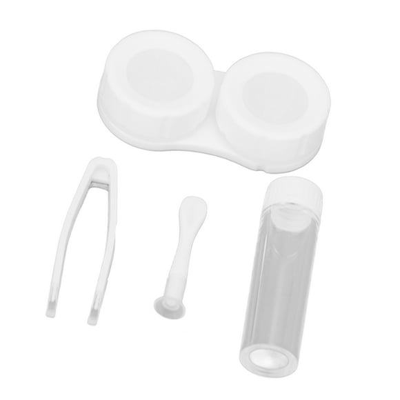 Cute Duck Contact Lens Case Fashion Quadrate Design Durable Plastic Dustproof Portable Travel Kit for Women