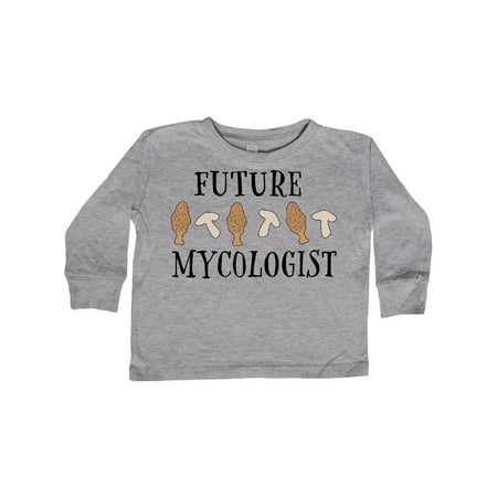 

Inktastic Future Mycologist- mushrooms and morels Gift Toddler Boy or Toddler Girl Long Sleeve T-Shirt
