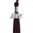 thumbnail image 2 of Endea Graduation Maroon Graduation Tassel with Silver Date Drop, 2 of 11