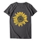 thumbnail image 2 of ICHUANYI Clearance Women's Short Sleeves Floral Print Casual Tops Pullover Blouse T-shirt(Dark Gray, M) ICHUANYI WER2023080906701, 2 of 5