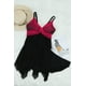 thumbnail image 1 of ABPHQTO Conjunto de tankini con dobladillo de pañuelo con estampado de lunares retro rosa para mujer, 1 of 5