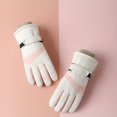 thumbnail image 2 of Guantes de esquí para mujer, guantes térmicos de invierno resistentes al viento e impermeables, guantes deportivos de moda con pantalla táctil para ciclismo y snowboard, 2 of 3