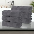 thumbnail image 2 of Superior Zero Twist Cotton Hand Towel Set of 6, Grey, 2 of 11