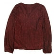 thumbnail image 2 of Alfani Womens Shimmer Pullover Blouse, Red, Large, 2 of 2