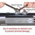 thumbnail image 3 of Replacement Flo-Thru Hot Tub Spa Heater Element: 5.5kW, 4.5kW or 4kW - Flow Through, 3 of 3