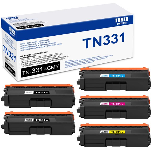 Cartucho de tóner IGUGNIK TN331, paquete de 5, BK C M Y