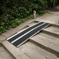 thumbnail image 4 of UBesGoo 8ft Aluminum Threshold Wheelchair Walker Casters Entry Plate Ramp, 4 of 9