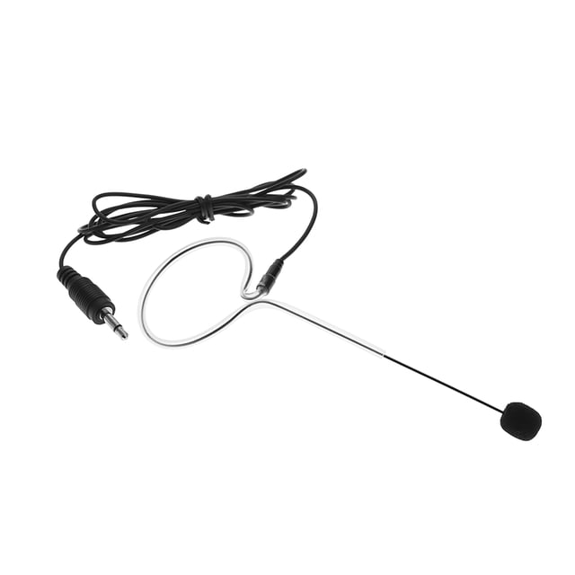 Micrófono de diadema para presentaciones, conferencias y enseñanza, diseño manos libres, respuesta de frecuencia 20-20KHz, resistencia de salida ≤680Ω, incluye cable de 95cm y conector de 3.5mm.