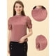 thumbnail image 2 of Blusa de Chifón Con Lunares Suizos Allegra K Para Mujer Manga Corta Abullonada Rojo S, 2 of 4