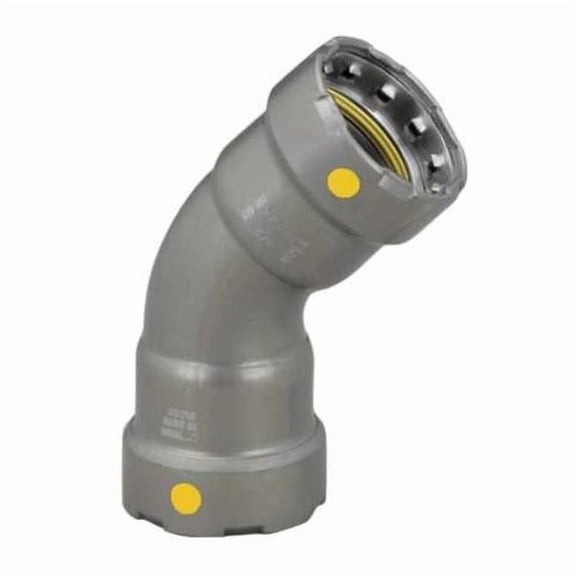 Viega QVG-25241 1 in. Elbow with 45 deg Steel, MegaPressG, Press x Press Fitting, Black