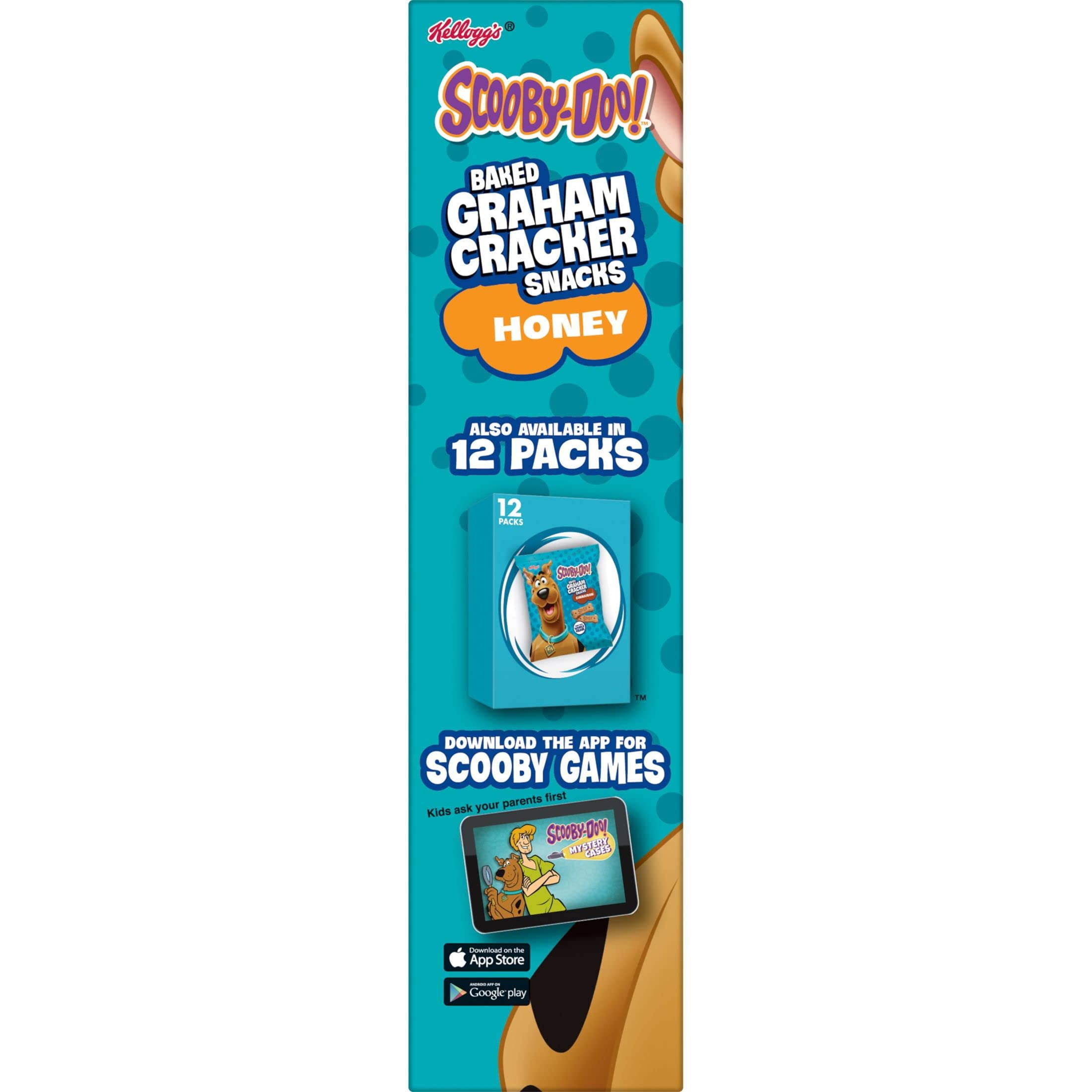 Kellogg's SCOOBY-DOO! Baked Graham Cracker Snacks, Honey 11oz Box (Pack of 5)