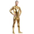 thumbnail image 2 of Mepaouo Latex Catsuit Front Zipper Tights for Men Rubber Bodysuit Jumpsuit Party Wear Sizes S-3X, 2 of 4