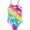 Rainbow Horse, variant on Usaibhir Girls One Piece Swimsuits with Adjustable Straps Multicolor Bathing Suits Kids Beach Swimwear for 2-8 Years