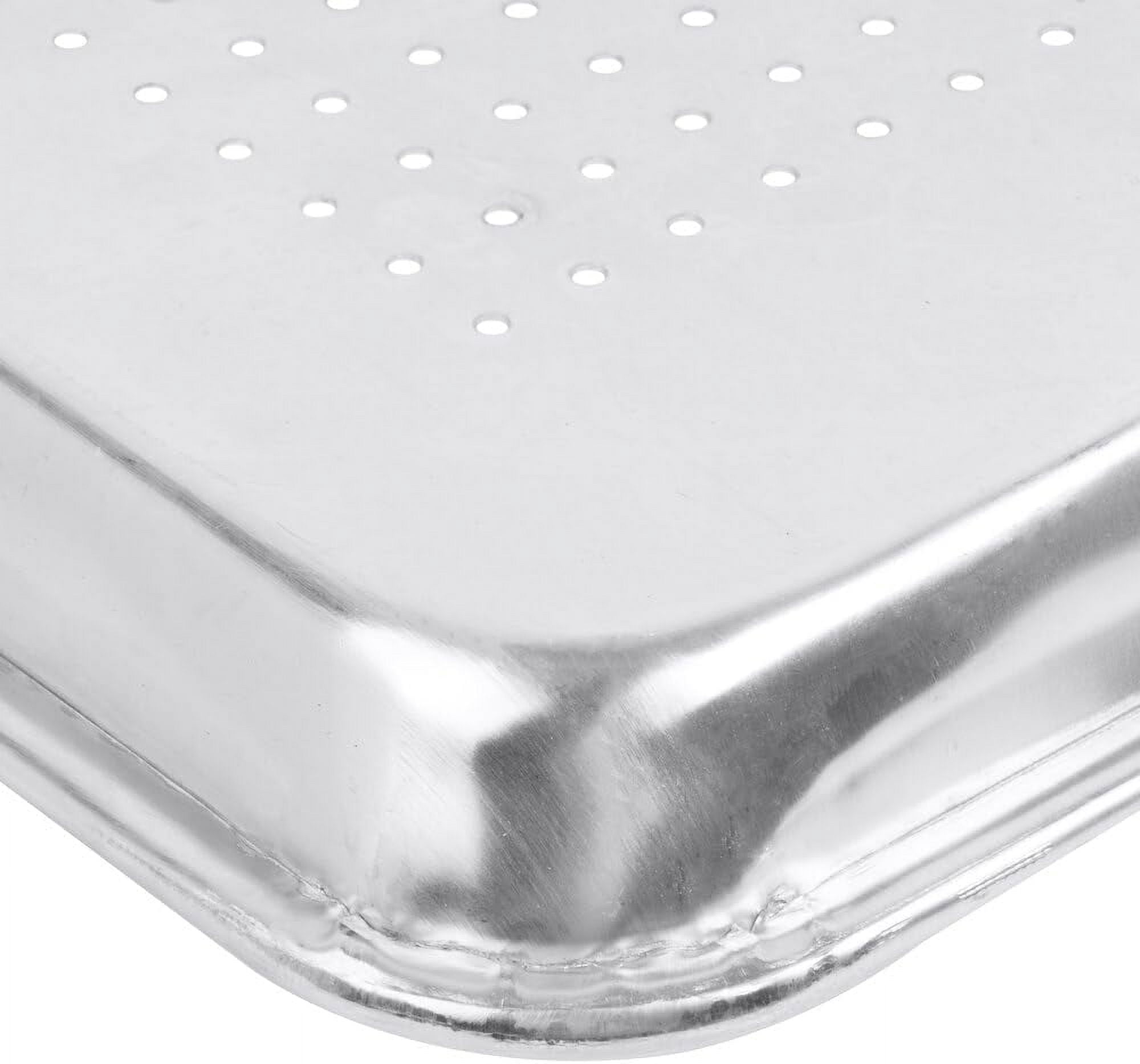 TrueCraftware- Set of 2 Half Size 18" x 13" Perforated Aluminum Sheet Pan- Oven Safe Baking Pan Baking Tray Cookie Sheet Baking Sheet Perfect for Baking Roasting and More