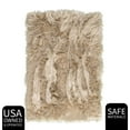 thumbnail image 3 of Ultra Soft Faux Sheepskin Fur Shag Rug Light Brown 5' x 7', 3 of 6