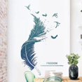 thumbnail image 3 of pegatinas Muraux Plume En Bleu9030 Cm) I Dcoratifs Pegatina Mural Oiseaux Poster Moderne I Dco Pour Salon Chambre Cuisine Couloir Meubles Bains Carr, 3 of 5