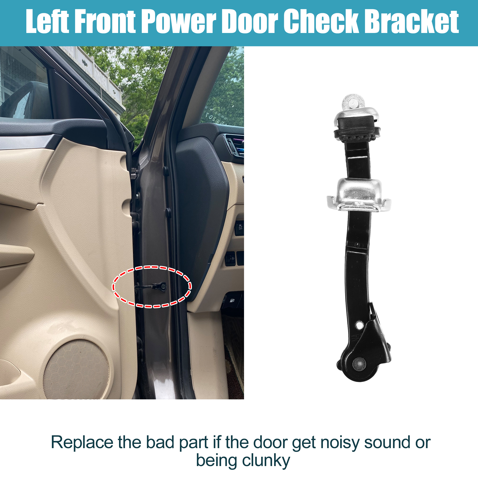 Unique Bargains Front Left Door Check Limiter Assembly for Honda Civic for 2006-2011