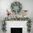 thumbnail image 2 of Northlight Real Touch™ Flocked Rosemary Emerald Angel Pine Artificial Christmas Wreath - 30-Inch,, 2 of 9