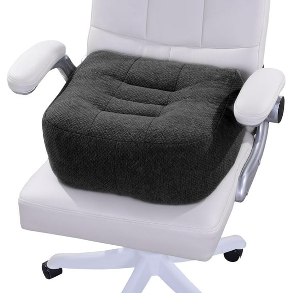Extra Thick Chair Cushions for Office,6 in Breathable Adult Booster Seat for Car,Car Seat Cushion to Raise Seat Height,Shredded Memory Foam Desk Chair Cushion for Long Sitting,Black